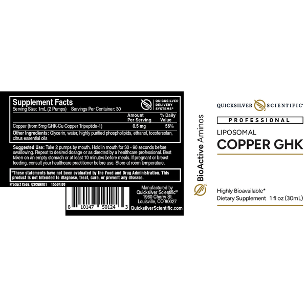 Liposomal Copper GHK 30mL