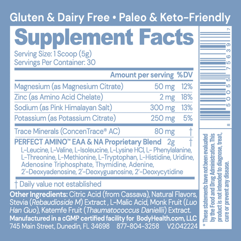 PerfectAmino Electrolytes, Mixed Berry