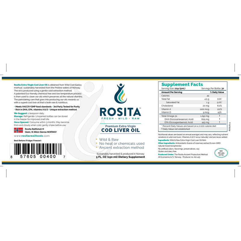 Rosita ExVir Cod Liver Oil 150ml