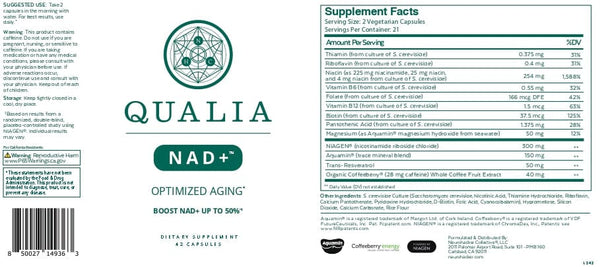 Qualia NAD+ Optimized Aging 42 caps