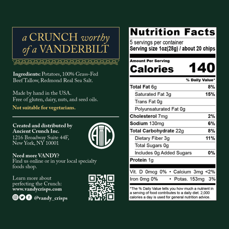 Vandy Crisps - whole food-based snacking