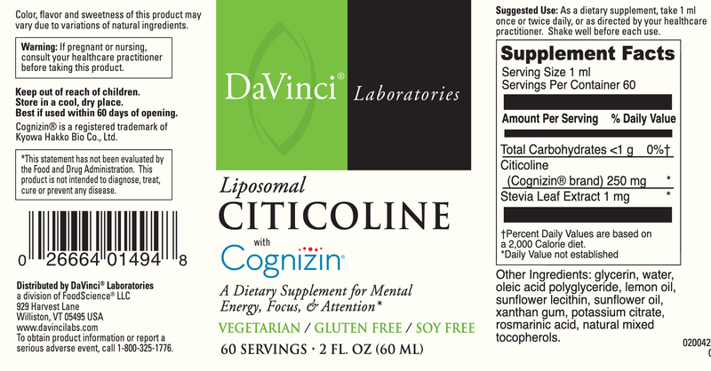 Liposomal Citicoline