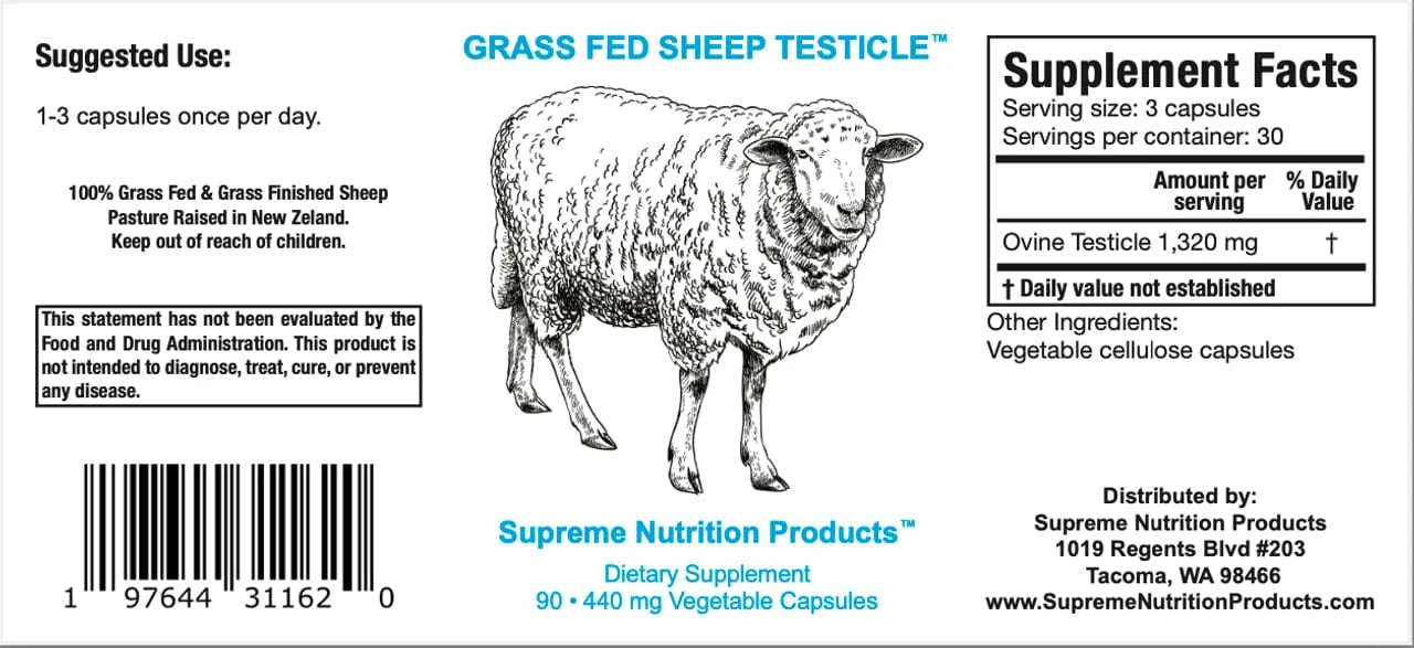 Grass Fed Sheep Testicle