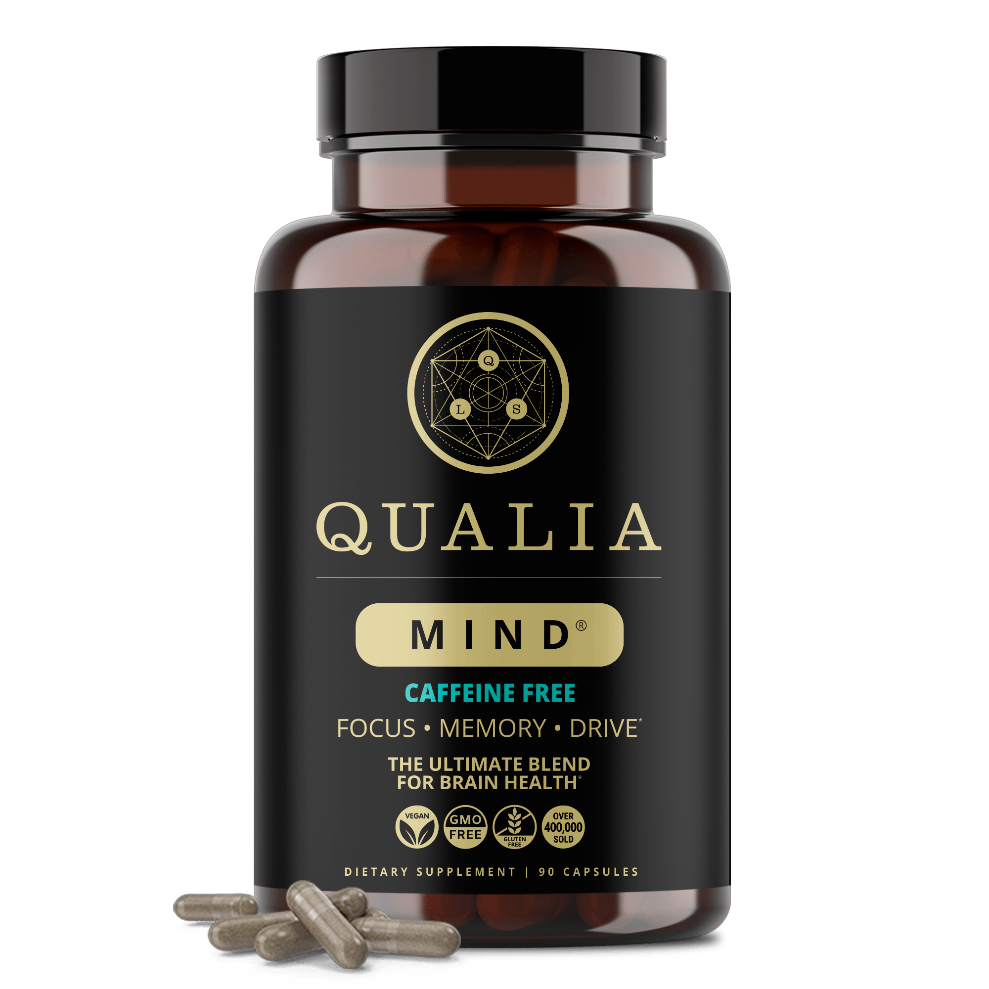 Qualia Mind 90 vegcaps Caffeine Free