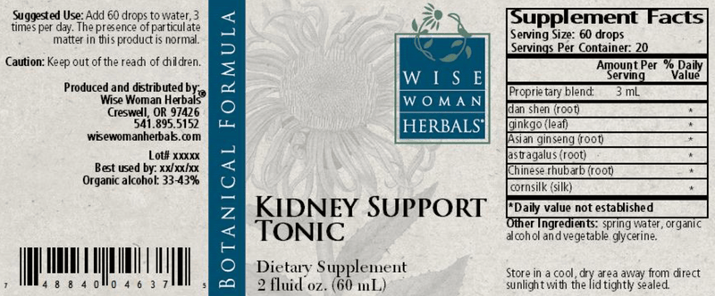 Kidney Support Tonic 4 oz