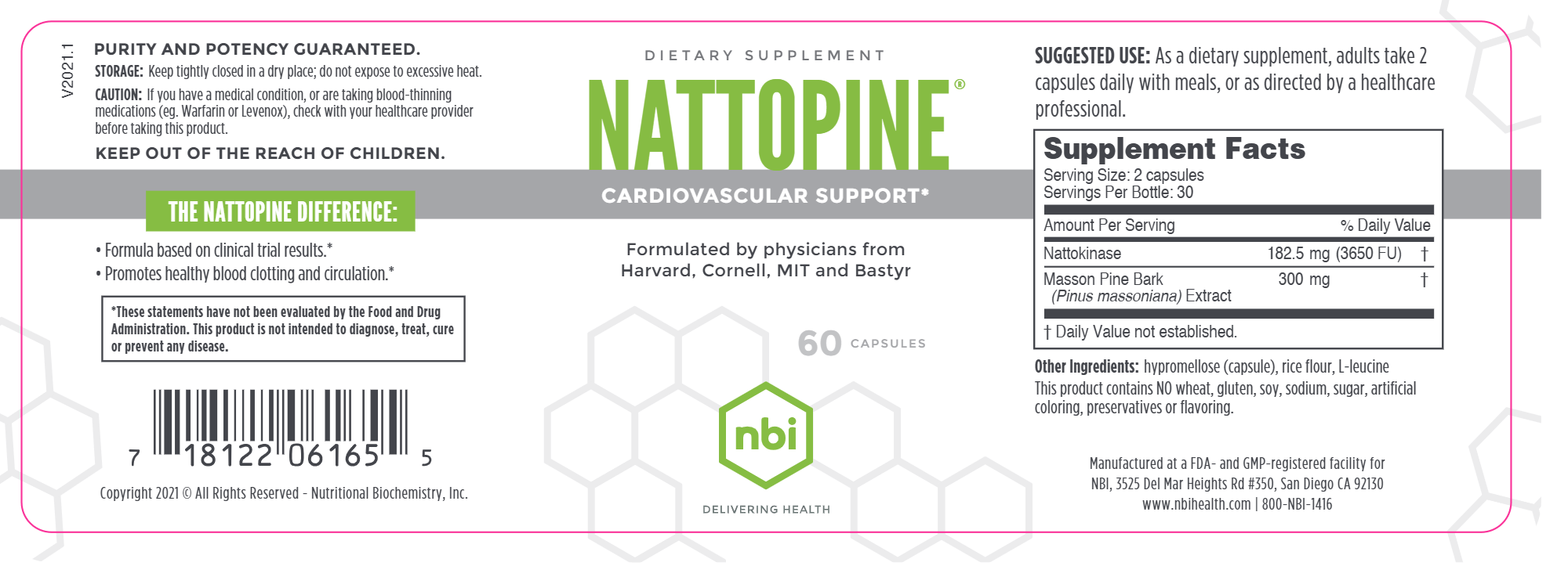 Nattopine 60 vegcaps