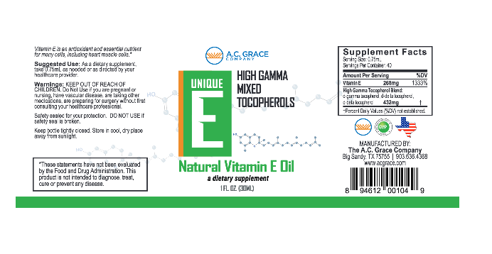 Unique E Tocopherol Oil 1 fl oz