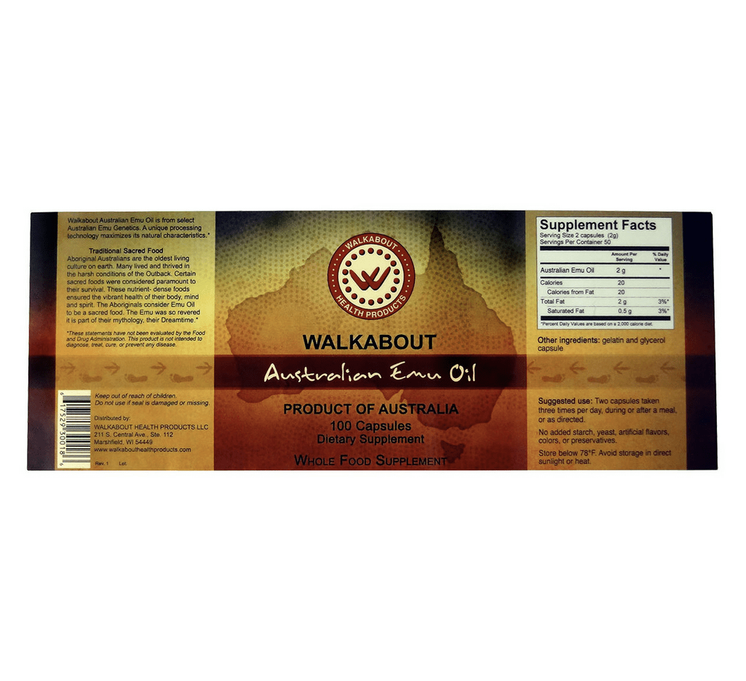 Walkabout Emu Oil Capsules