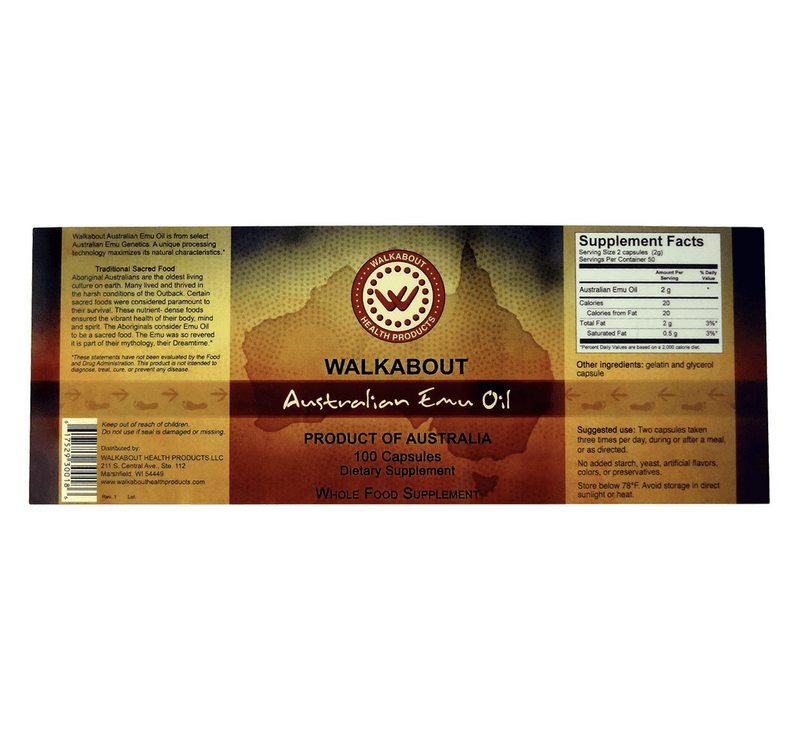 Walkabout Emu Oil Capsules