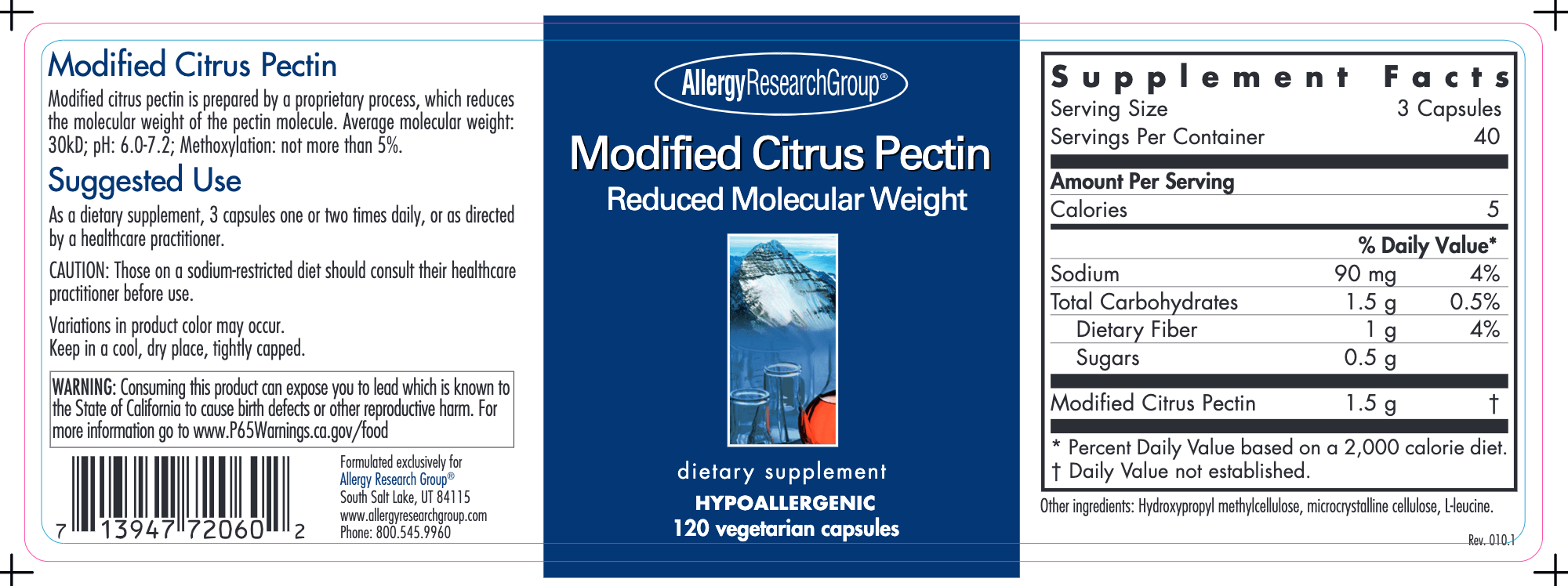 Modified Citrus Pectin