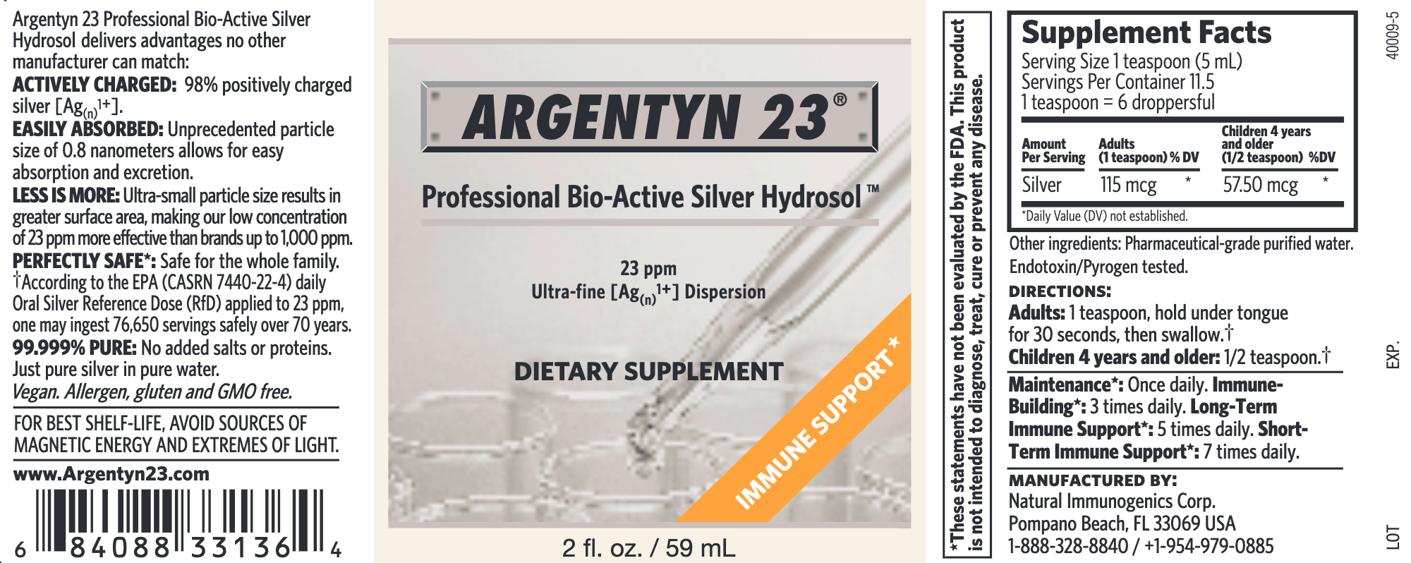 Bio-Active Sil Hydrosol Dropper (2 fl oz)