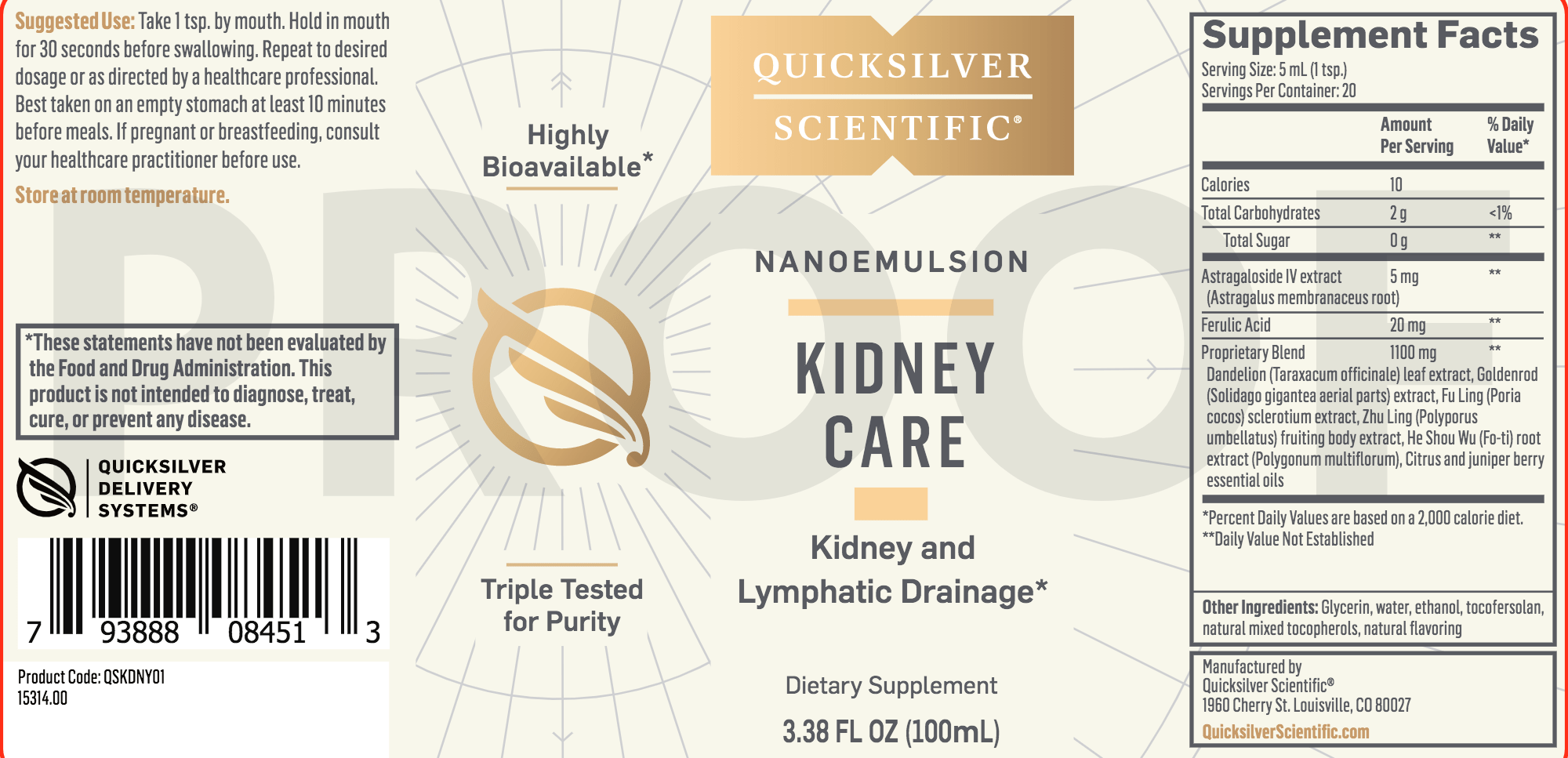 Kidney Care - 3.38 fl oz