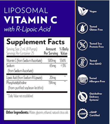 Vitamin C RLA Liposomal 1.7 oz