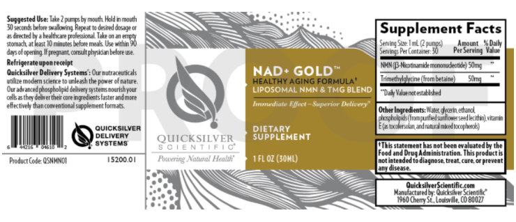 NAD+ GOLD 50 mg 50 ml